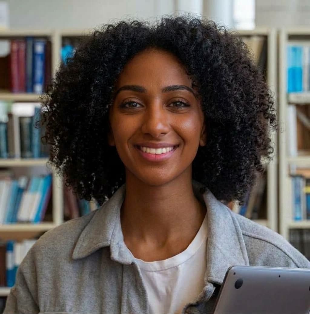 Confident Nigerian software engineering student at CAD & GIS IT Center